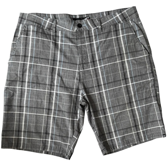 Rusty Gray Flat Front Shorts Casual Style - Picture 1 of 5